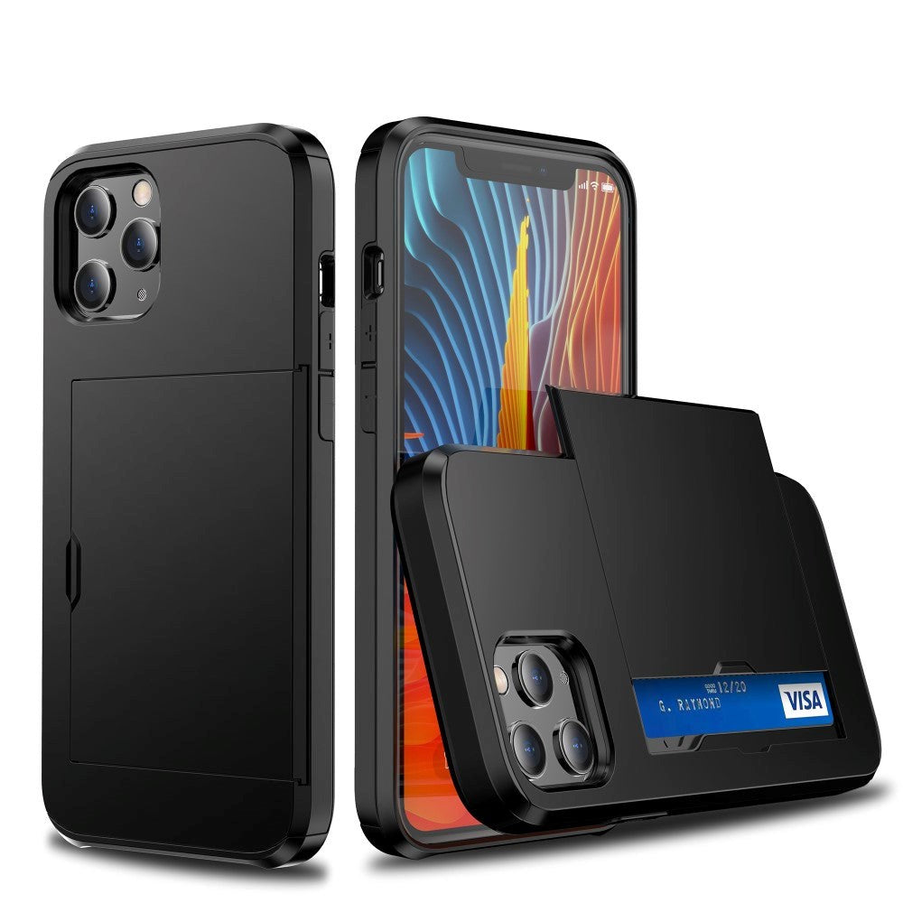 iPhone 12 Pro Max Drop Proof Deksel m. Lommebok - Svart – INCOVER.NO