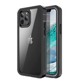 iPhone 12 Pro Max Heavy Duty Case - Håndverker Deksel med Skjermbeskytter - Gjennomsiktig / Svart