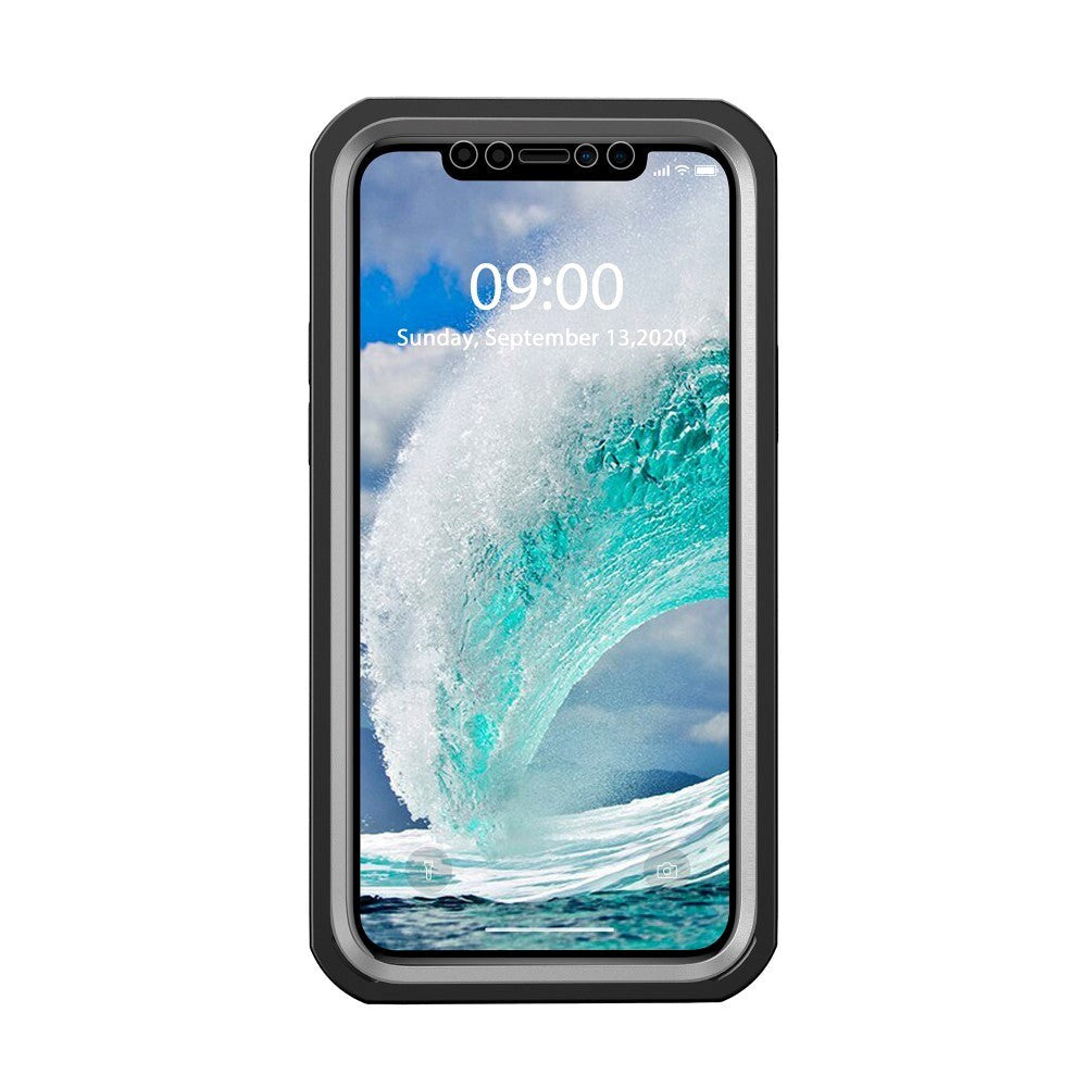 iPhone 12 Pro Max Heavy Duty Case - Håndverker Deksel med Skjermbeskytter - Gjennomsiktig / Svart