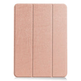 EIDERWOOD iPad Air 10.9-11" (2024-2020) Tri-fold Skinn Flip Deksel med Stylus Pen Holder - Rose Gold