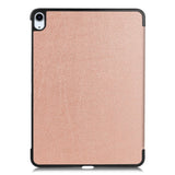 EIDERWOOD iPad Air 10.9-11" (2024-2020) Tri-fold Skinn Flip Deksel med Stylus Pen Holder - Rose Gold