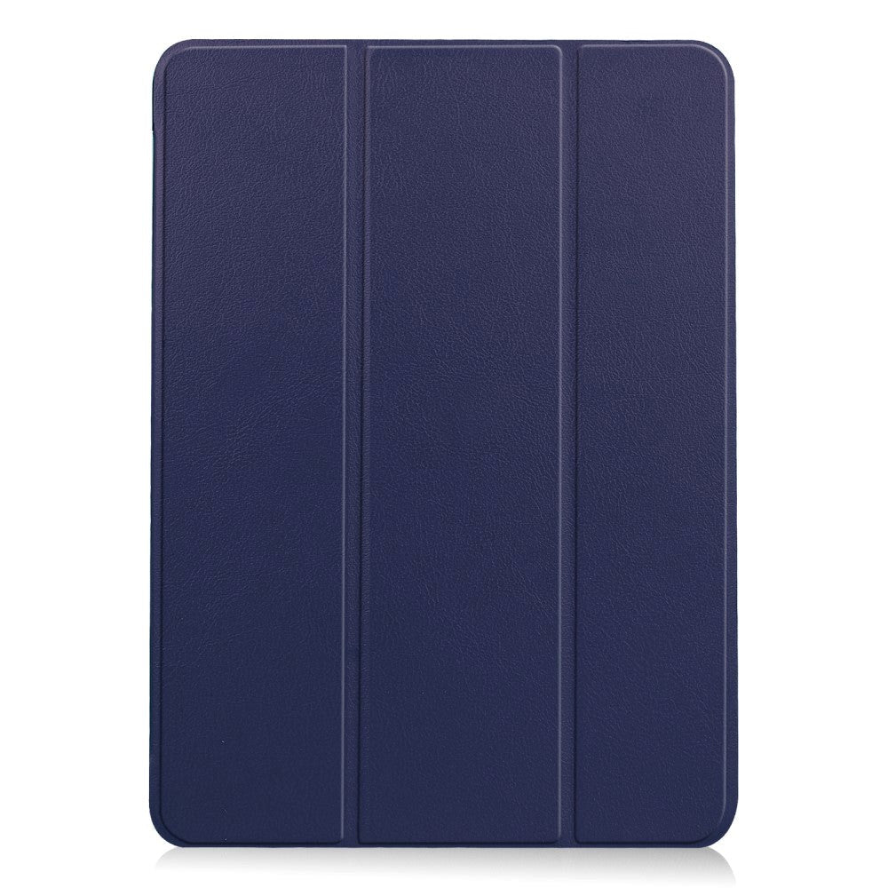 EIDERWOOD iPad Air 10.9-11" (2024-2020) Tri-fold Skinn Flip Deksel med Stylus Pen Holder - Mørke Blå