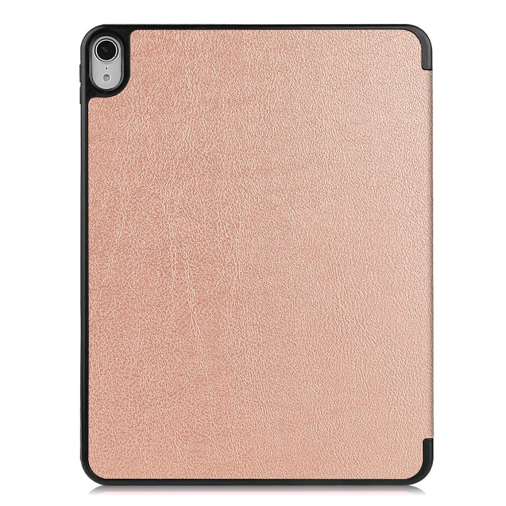 iPad Air 10.9-11" (2024-2020) Litchi Tri-Fold Skinndeksel med Apple Pencil Holder - Rose Gold