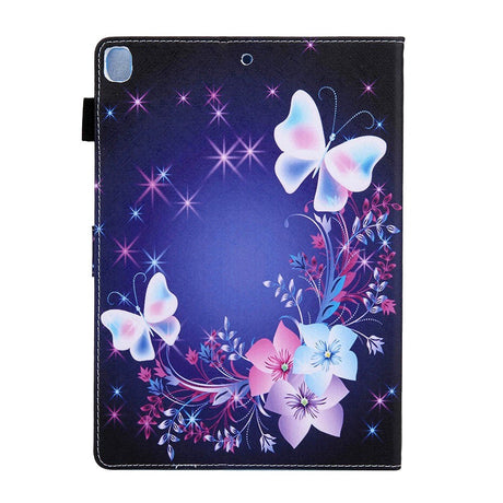 iPad 9.7 (2018-2017) / iPad Air / iPad Air 2 PU Skinndeksel m. Stand - Blomster og Sommerfugler