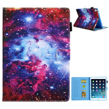 iPad 9.7 (2018-2017) / iPad Air / iPad Air 2 PU Skinndeksel m. Stand - Galakse