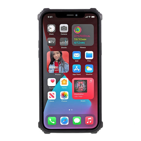 EIDERWOOD iPhone 12 Mini Kamuflasje Shock-Proof Deksel med Stativ - Turkis / Svart