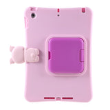 PEPKOO iPad 10.2" (2021 / 2020 / 2019) Barnedeksel m. Stativ & Gris - Pink