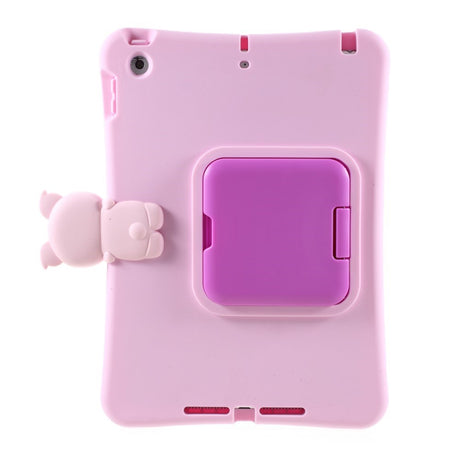 PEPKOO iPad 10.2" (2021 / 2020 / 2019) Barnedeksel m. Stativ & Gris - Pink