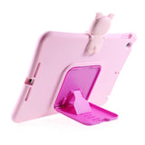 PEPKOO iPad 10.2" (2021 / 2020 / 2019) Barnedeksel m. Stativ & Gris - Pink