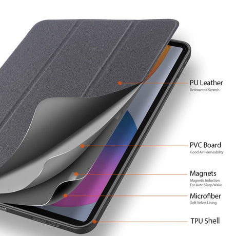 iPad Pro 11" (2022 / 2021 / 2020) Flip Deksel - DUX DUCIS DOMO Series - Svart