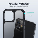 iPhone 12 Mini Deksel ESR Air Armor Clear Hard Case - Svart Gjennomsiktig