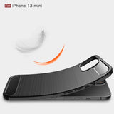 iPhone 13 Mini Brushed Carbon Bakdeksel - Svart