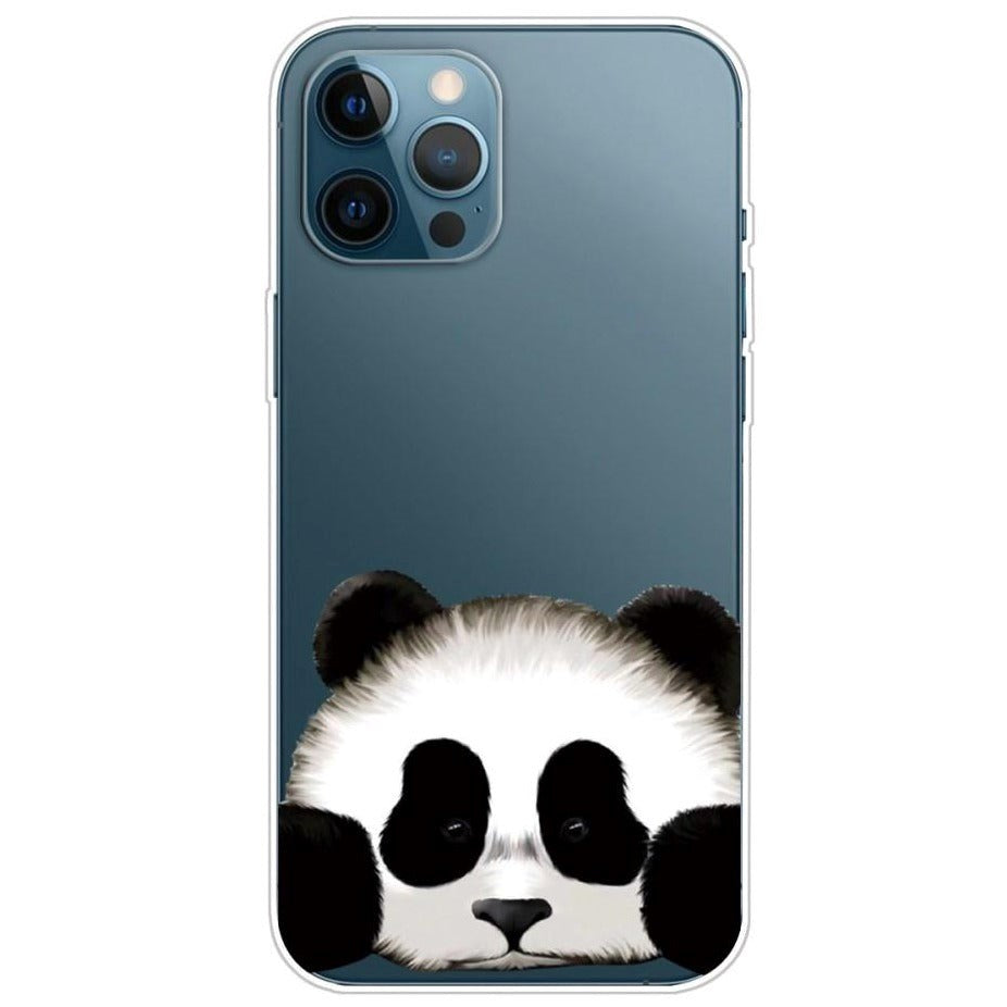 iPhone 13 Pro Fleksibelt Gjennomsiktig Plastisk Bakdeksel - Panda