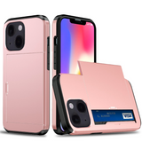 iPhone 13 Mini Drop Proof Deksel m. Lommebok - Rose Gold