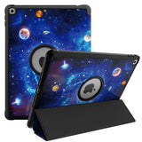 iPad 10.2" (2021 / 2020 / 2019) Flip Deksel m. Ståfunksjon & Pencil Holder - Galaxy