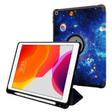 iPad 10.2" (2021 / 2020 / 2019) Flip Deksel m. Ståfunksjon & Pencil Holder - Galaxy