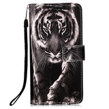 iPhone 13 Pro Kunstskinn Flip Deksel med Kortholder - Tiger