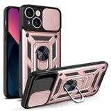 iPhone 13 Bakdeksel med Magnetisk Kickstand Og Cam Slider - Rose Gold