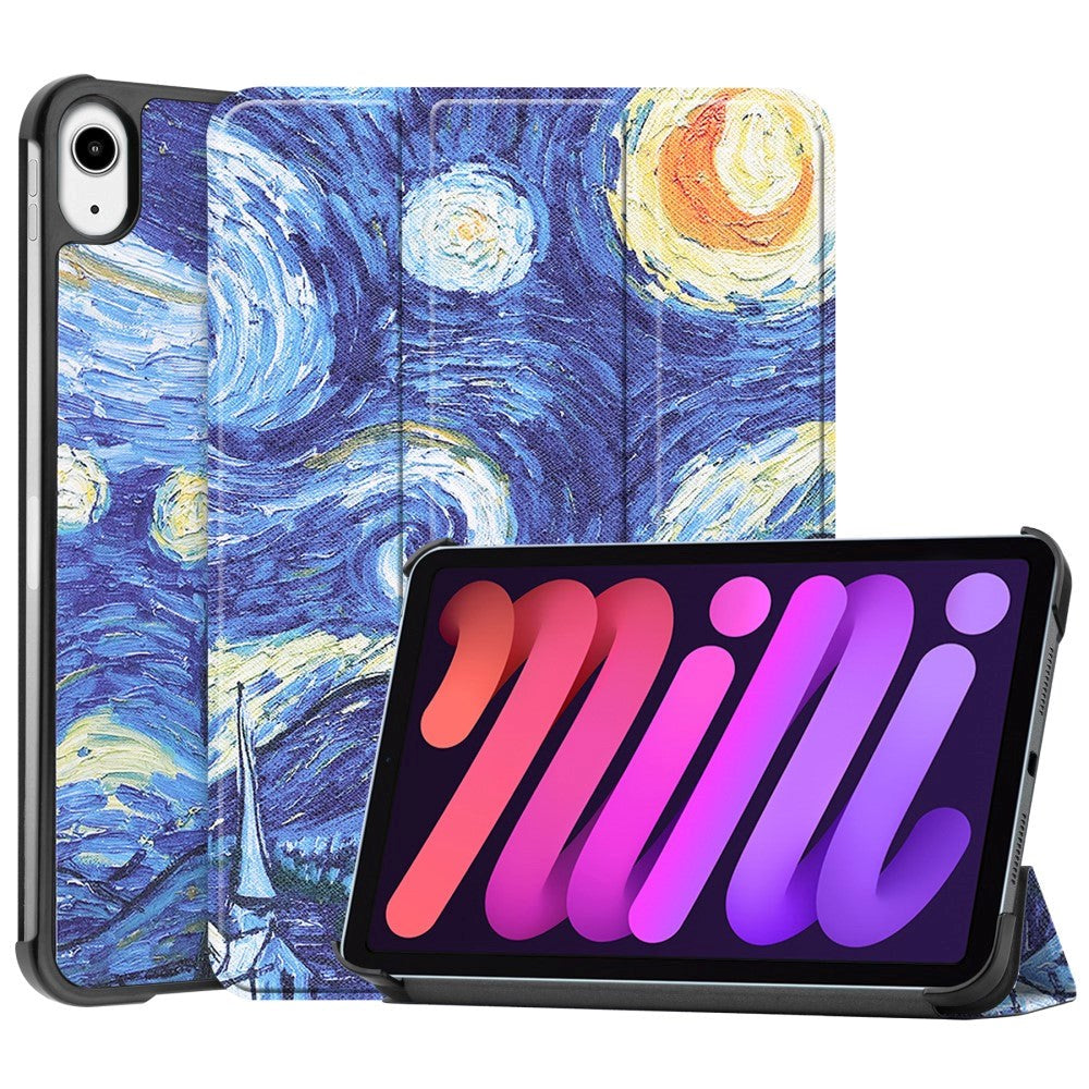 iPad Mini (2021) Skinndeksel m. Fold & Stativfunksjon - Starry Night