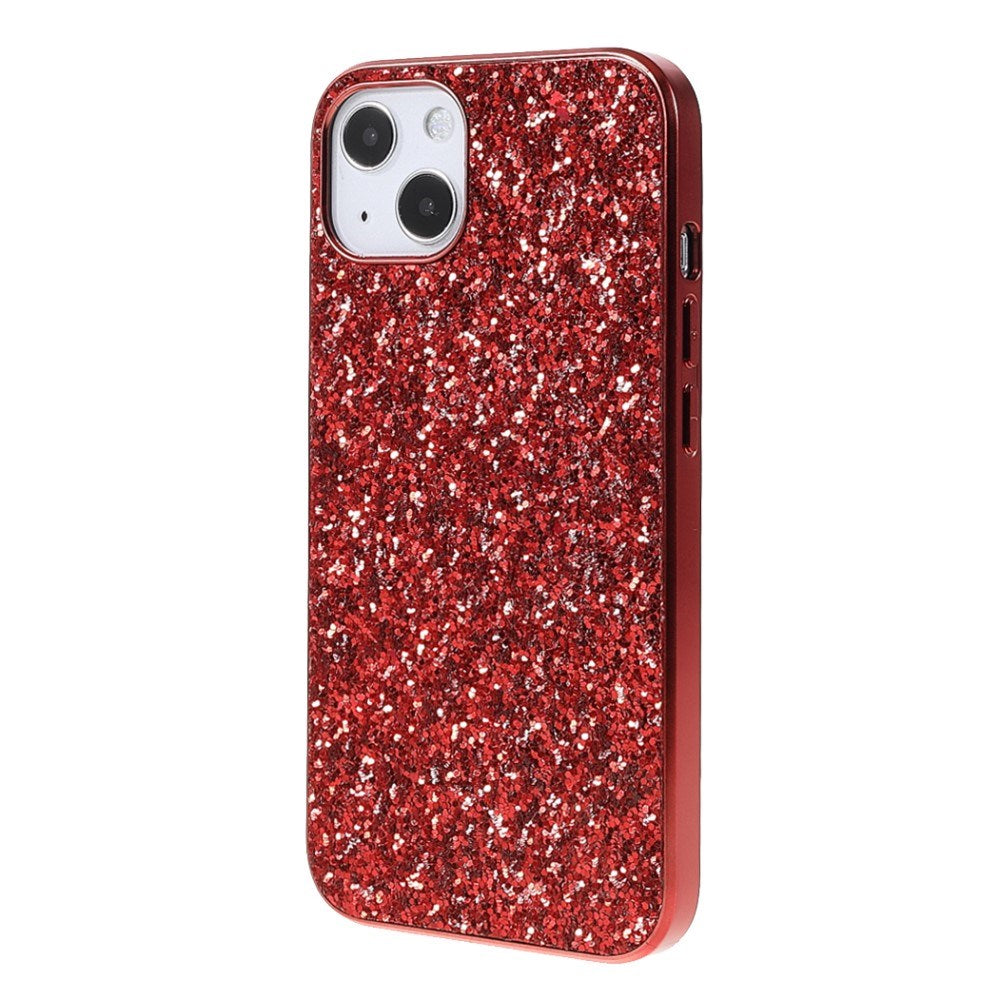 EIDERWOOD iPhone 13 Mini Glitter Hybrid Deksel - Rød