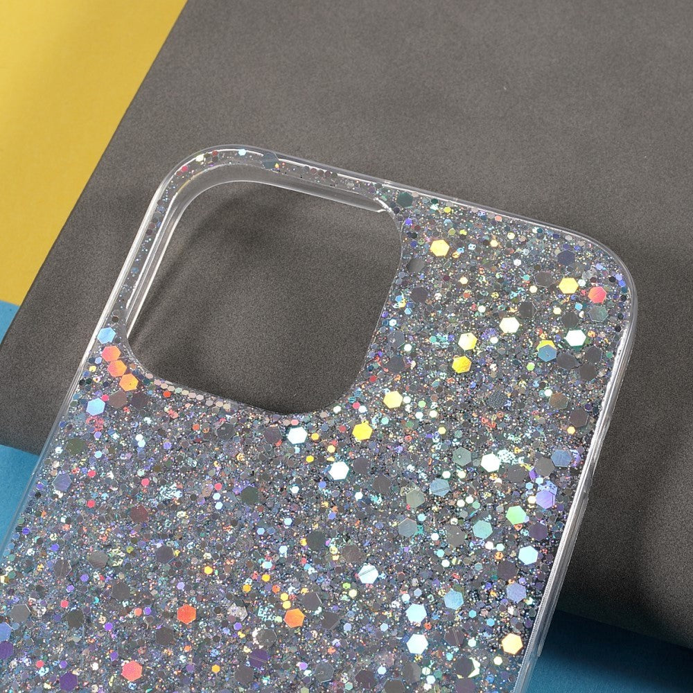 iPhone 13 Mini Glitter Deksel - Sølv