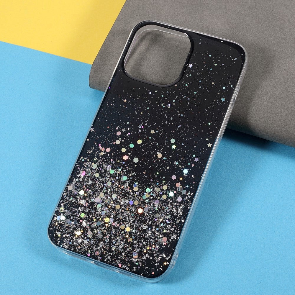 iPhone 13 Mini Glitter Deksel - Svart