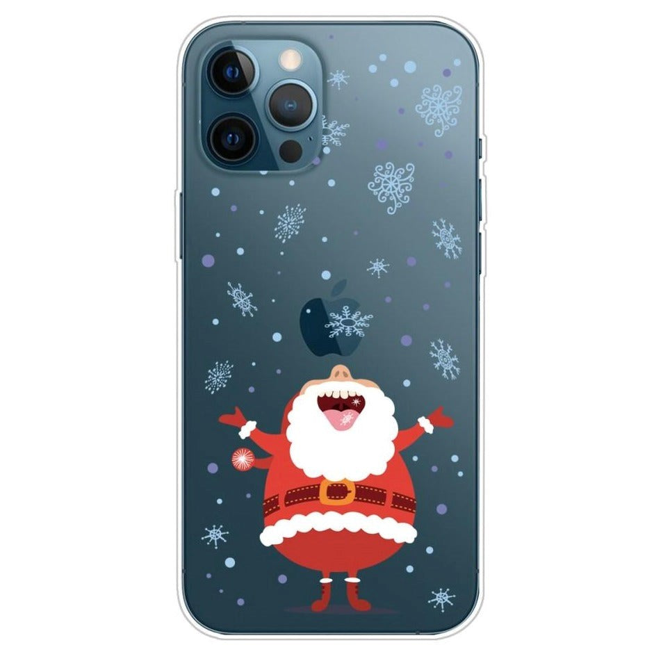 iPhone 13 Pro Max TPU Plast Jul Deksel - Merry Christmas - Glirende julenissen