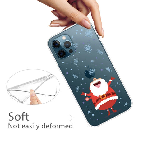 iPhone 13 Pro Max TPU Plast Jul Deksel - Merry Christmas - Glirende julenissen