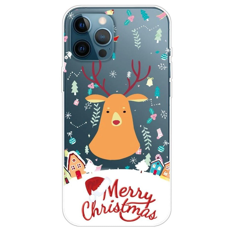 iPhone 13 Pro TPU Plast Jul Deksel - Merry Christmas - Julreinsdyr