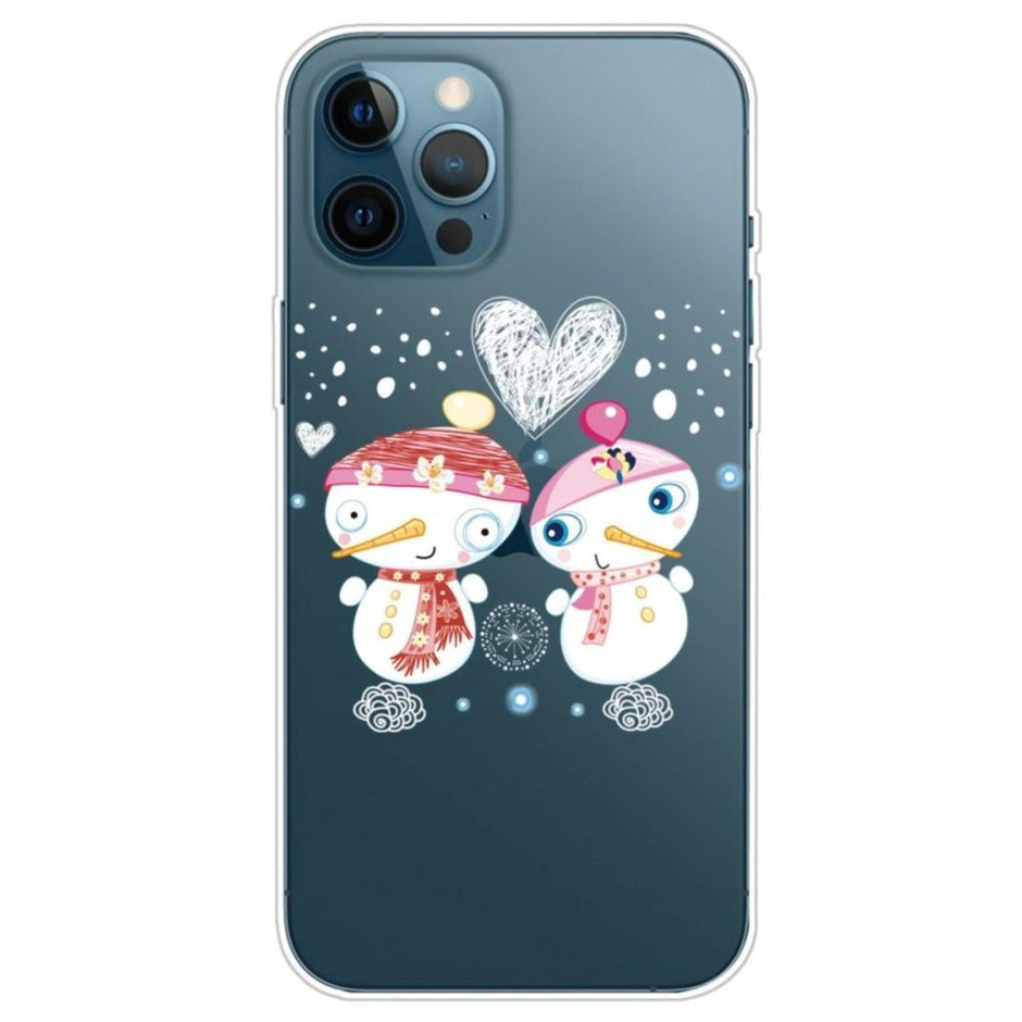 iPhone 13 Pro TPU Plast Jul Deksel - Merry Christmas - Snemands Par