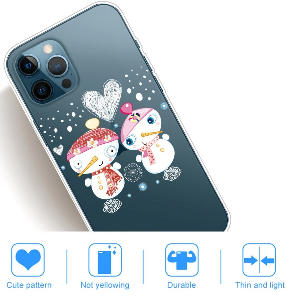 iPhone 13 Pro TPU Plast Jul Deksel - Merry Christmas - Snemands Par