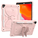 iPad 10.2" (2021 / 2020 / 2019) Butterfly Kickstand Barnedeksel - Rosa