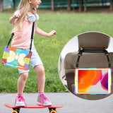 iPad 10.2" (2021 / 2020 / 2019) Butterfly Kickstand Barnedeksel - Regnbue V1