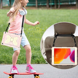 iPad 10.2" (2021 / 2020 / 2019) Butterfly Kickstand Barnedeksel - Rosa & Grå