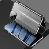 iPhone 13 Pro Max Magnetisk Privacy Glass Deksel - Bak Og Front - Svart