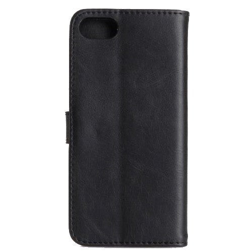 iPhone SE (2022/2020)/8/7 Wallet Skinn Deksel m. Lommebok Svart