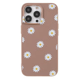 iPhone 13 Pro Fleksibelt Plast Deksel med Blomster - Brown