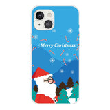 iPhone 13 Fleksibelt Plast Jul Deksel - Merry Christmas - Julenissen i Snø