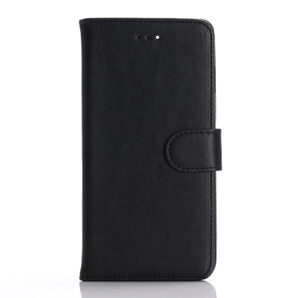 iPhone 8 Plus / 7 Plus Wallet Skinn Etui med Lommebok Svart