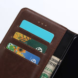 iPhone 8 Plus / 7 Plus Wallet Skinn Etui med Lommebok Mørkebrun