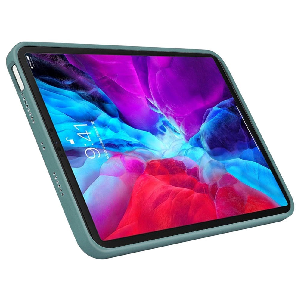 iPad Pro 12.9" (2022 / 2021 / 2020 /2018) / Air 13" (2024) Liquid Silikone Shockproof Bakdeksel - Grønn