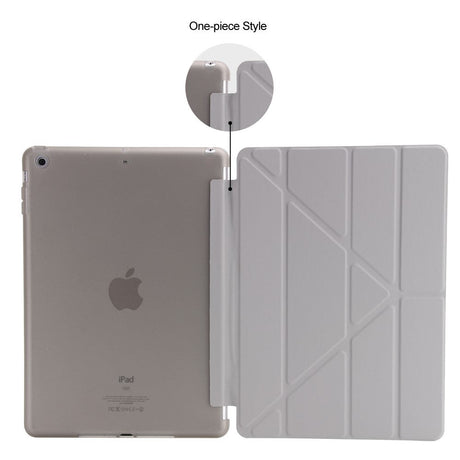 iPad (2018) / iPad (2017) Deksel - Fleksibel Origami Deksel - Grå