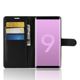 Samsung Galaxy Note 9 Soft Pouch Skinndeksel med Lommebok Svart