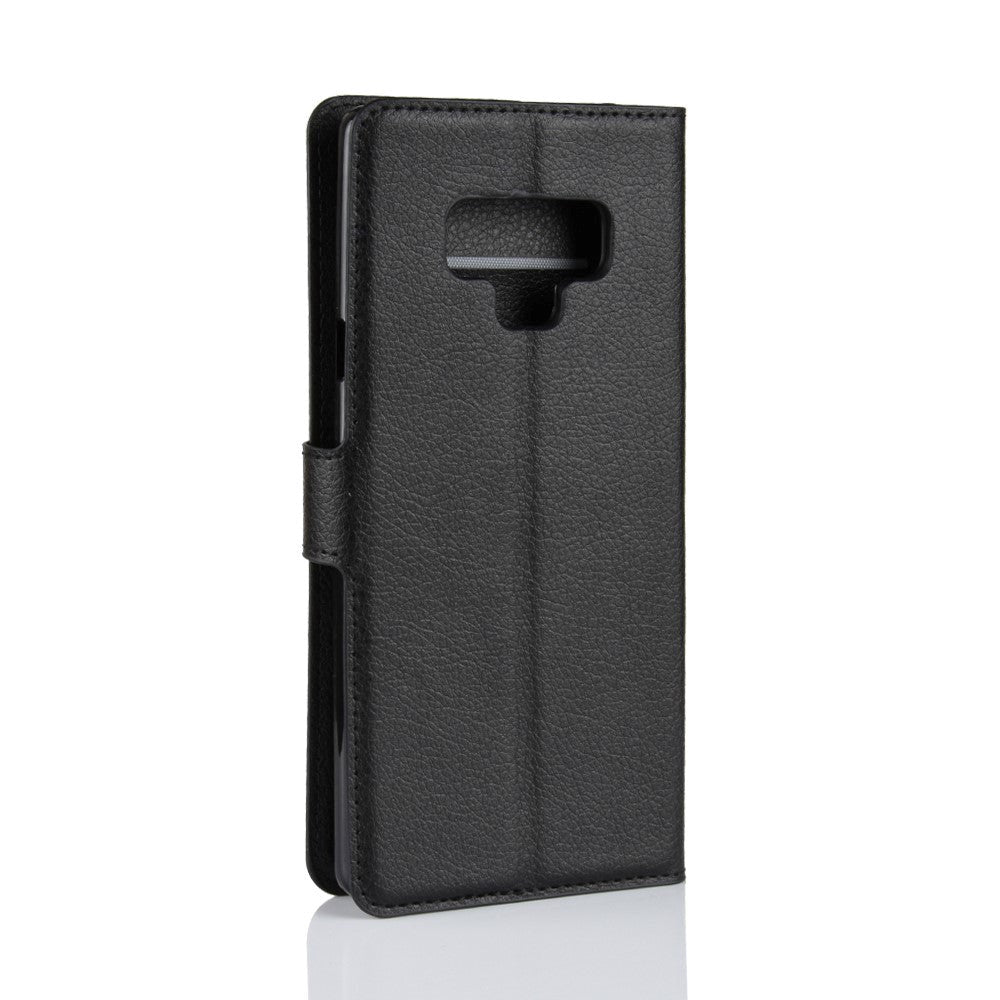 Samsung Galaxy Note 9 Soft Pouch Skinndeksel med Lommebok Svart