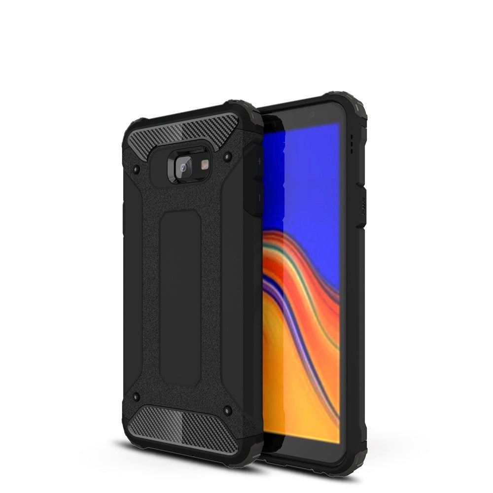 Samsung Galaxy J4+ Armor Guard Hardt Plastdeksel - Svart