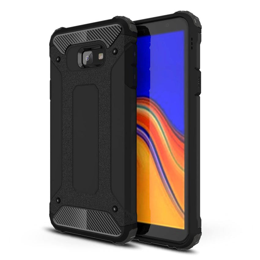 Samsung Galaxy J4+ Armor Guard Hardt Plastdeksel - Svart