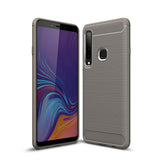 Samsung Galaxy A9 (2018) Brushed Carbon Fiber Texture Deksel Grå