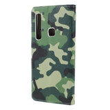 Samsung Galaxy A9 (2018) Skinndeksel med Lommebok Camouflage