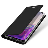 Samsung Galaxy S10e Tynn Skinn Deksel m. Kortholder - Svart