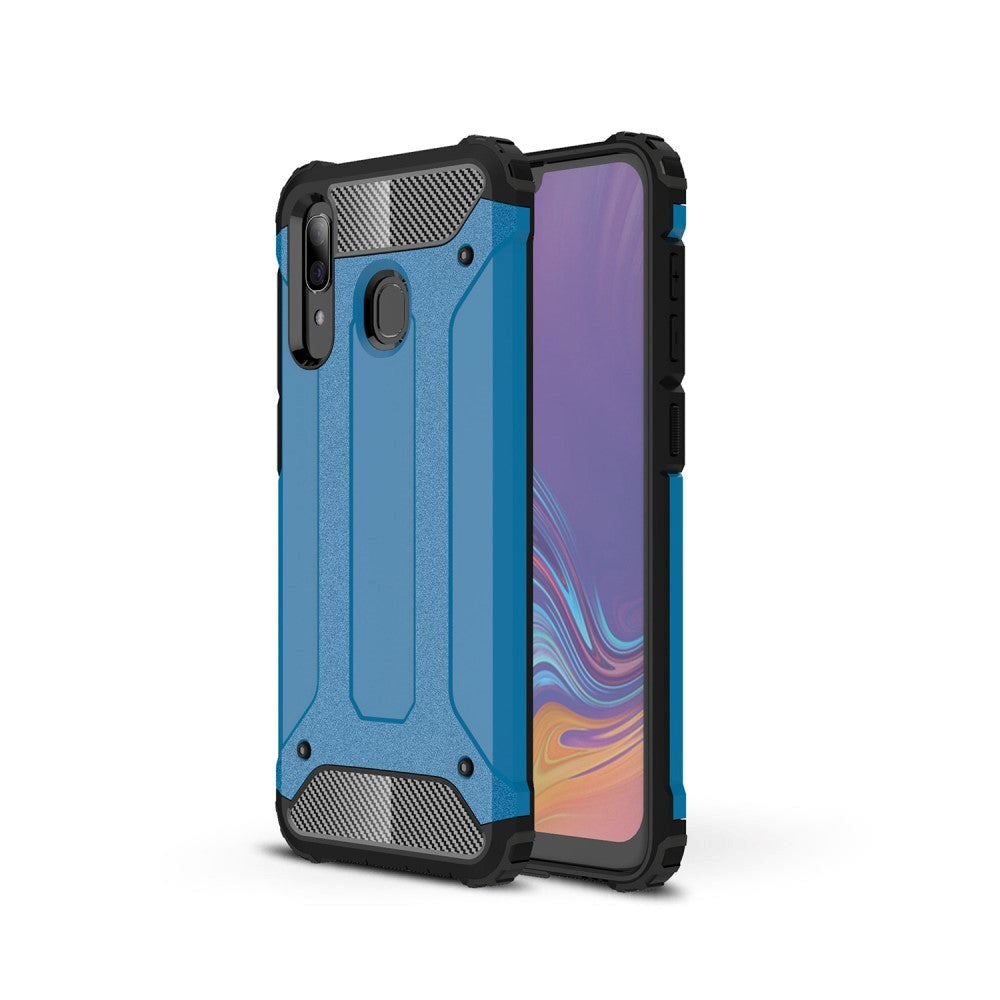 Samsung Galaxy A30 Armor Guard Hardt Plastdeksel - Blå